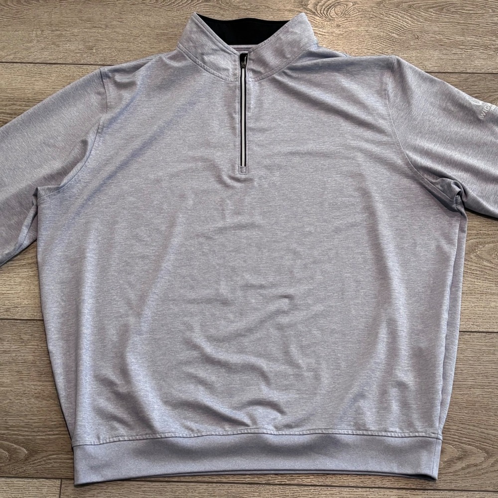 FootJoy Quarter Zip Sweater Mens XL Purple Grey‎ Golf Performance Preppy Casual